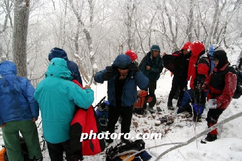 쉴때는 보온유지를-태기산 눈꽃산행