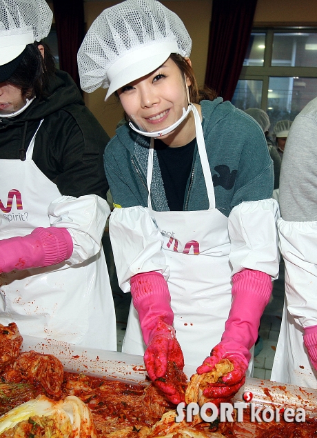 린, 김치가 맛있게 됐죠?