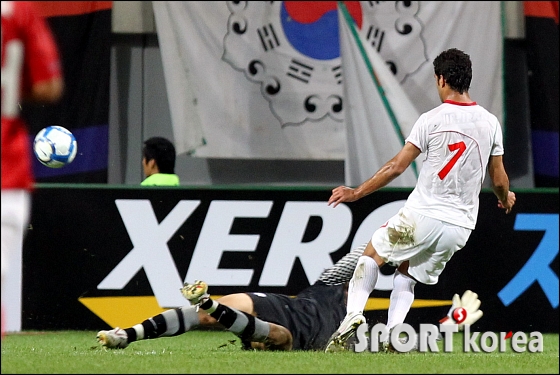 선제골을 허용한 한국대표팀!