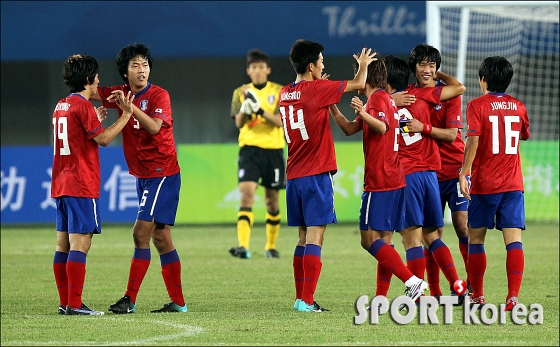 [광저우]한국 홍명보호 중국에 승리하고 8강 진출!