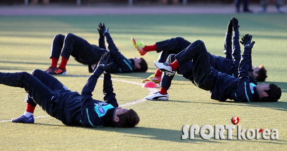 축구 올림픽대표, 출국 전 국내 마지막 훈련