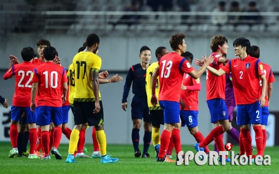 한국 `자메이카에 3-0 짜릿한 승리~`