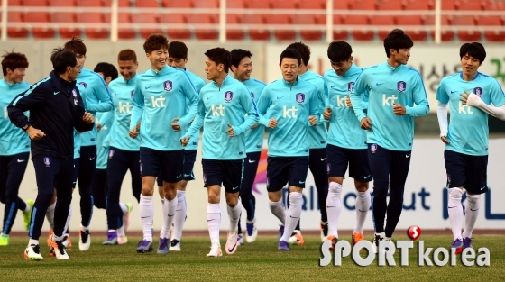 축구대표팀 `레바논전을 앞두고 훈련~`