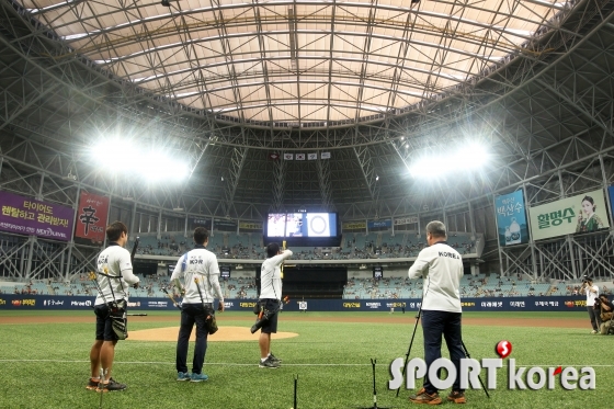 리우올림픽 남자양궁대표 고척돔에서 소음 적응훈련