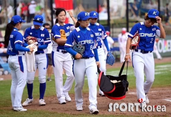 한국 여자야구대표, `오늘은 승리`