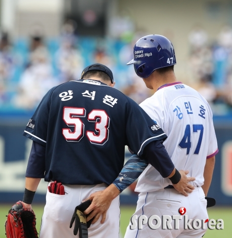 삼성 강민호, 두산 양석환, 우리는 친한 친구