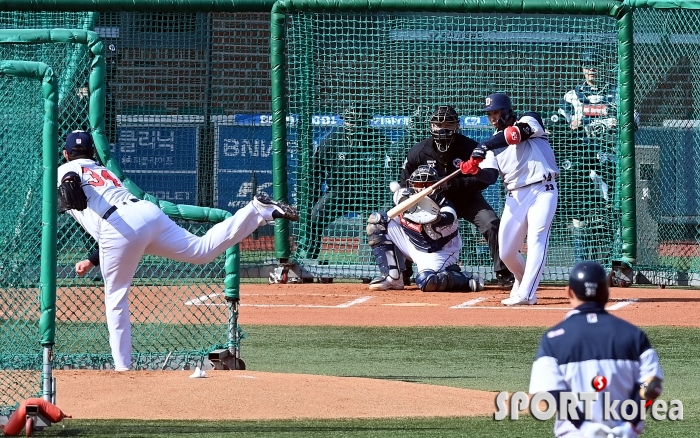 강승호, 라이브 타격 이상무!