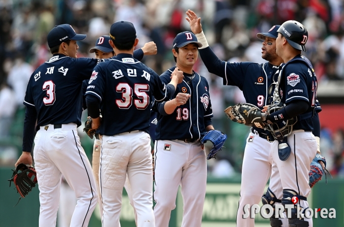 두산, SSG를 상대로 9-0 승리!