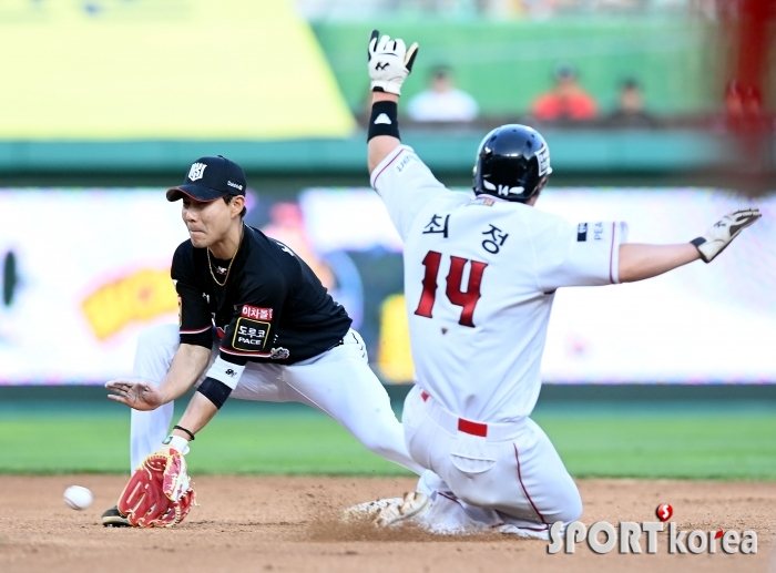 심우준, 2루 도루를 막지 못했어~