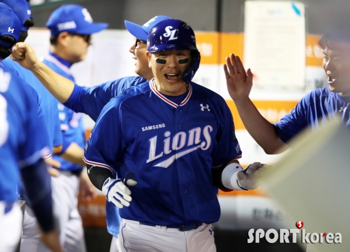 삼성 강민호, 추격을 뿌리치는 투런포!