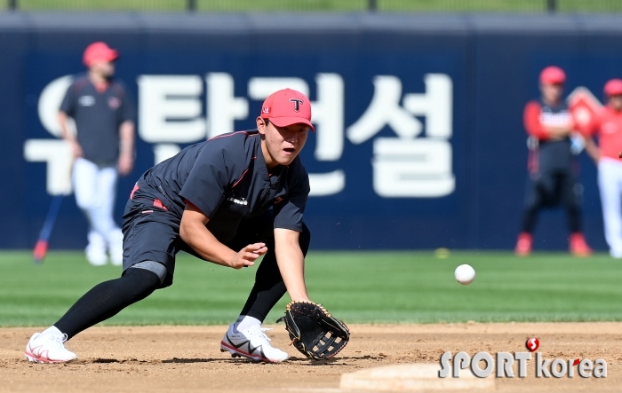 김도영, 수비 훈련에 매진!