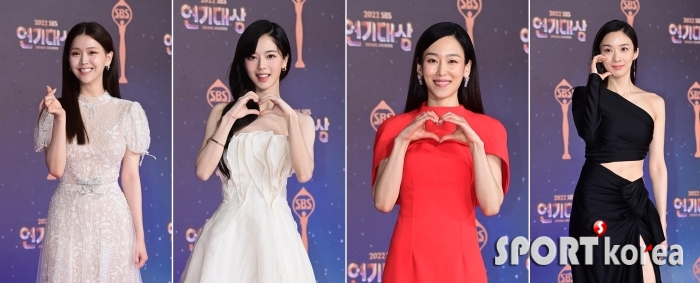 2022년을 보내는 'SBS 연기대상' 배우들의 사랑 담은 하트