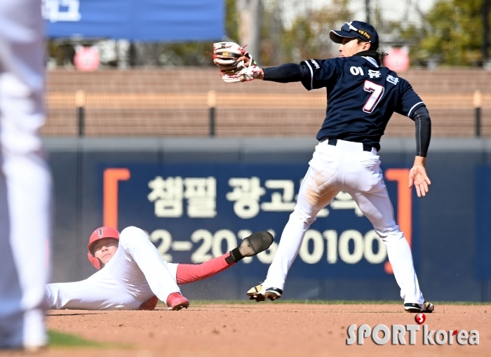 김규성, 2루 도루 실패