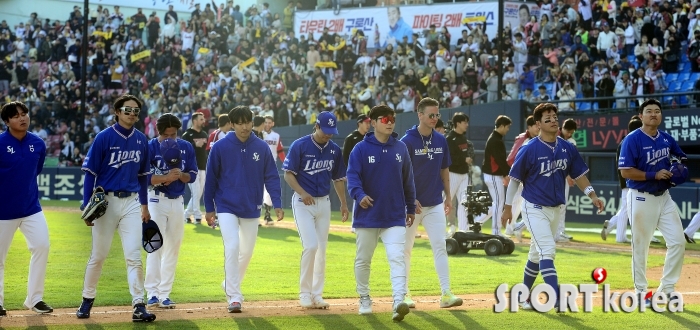 삼성, LG와 주말 3연전 스윕패