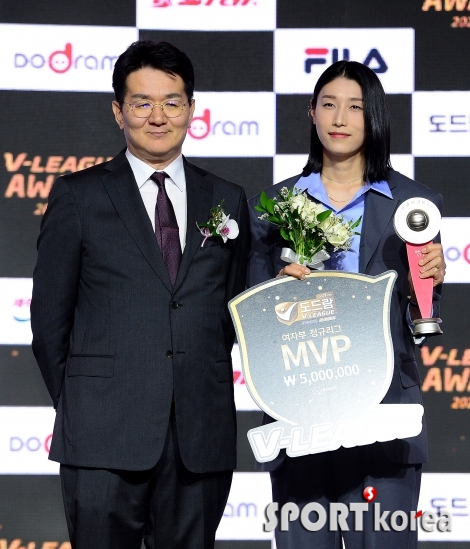 김연경, 5번째 정규리그 MVP