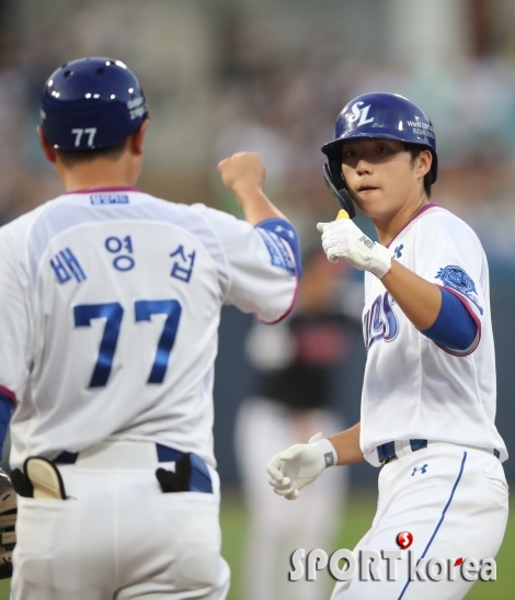 삼성 김현준, 1점 만회했습니다~