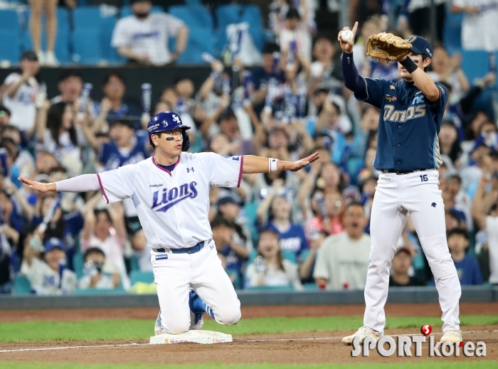 삼성 강민호, 이건 세입입니다!