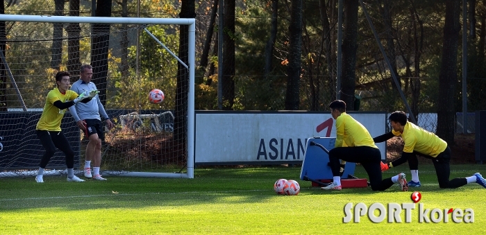 축구대표팀 수문장들의 특별한 훈련