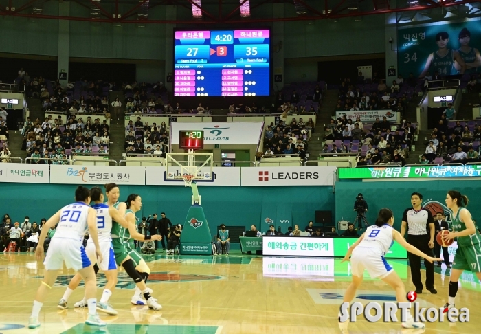 3쿼터 4분대까지 무득점인 우리은행