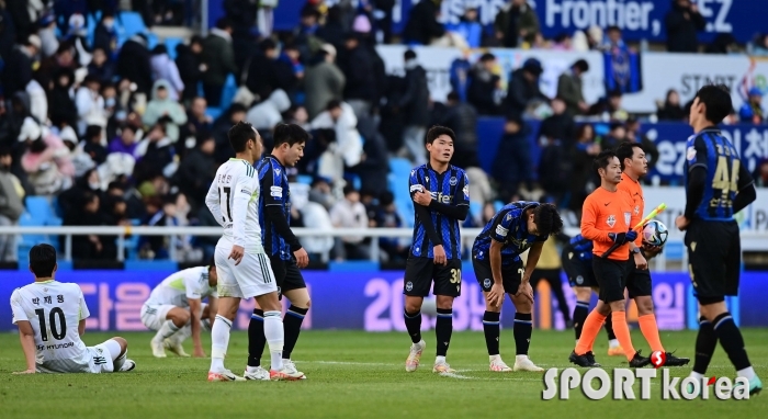 전북-인천, 순위 변동 없이 1-1 무승부