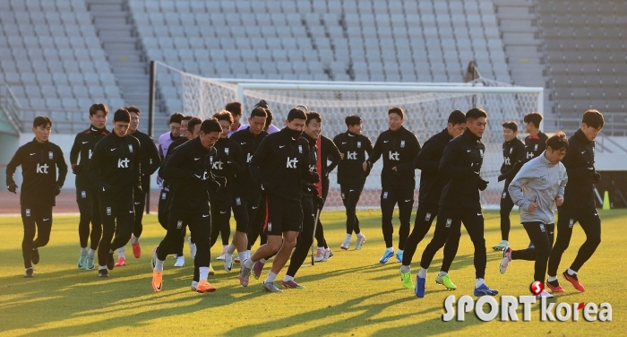 완전체로 모인 한국 축구대표팀