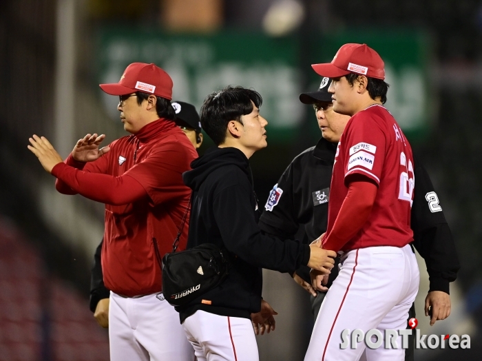 서진용, 더이상 투구 불가능