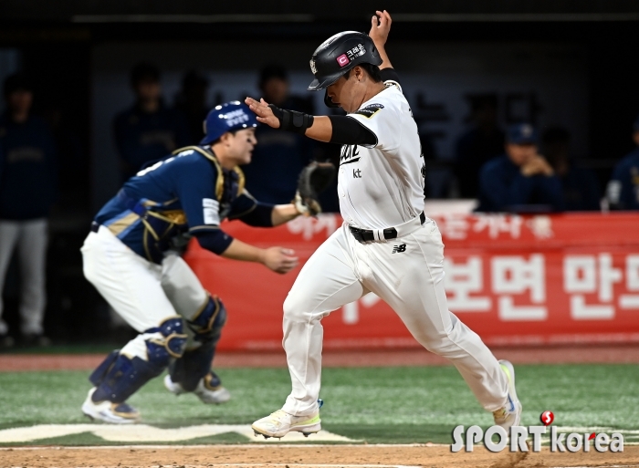 강백호, 희생플라이 득점!