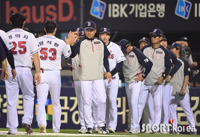 두산, 8-6으로 아슬아슬한 승리