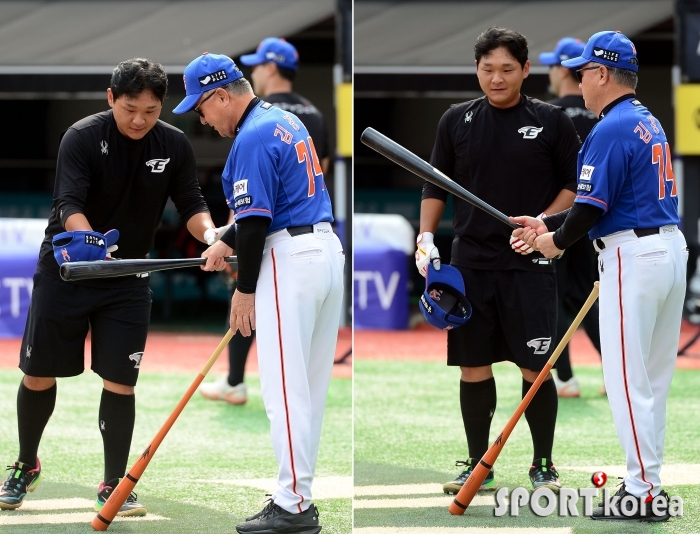 김경문 감독, 김태연의 배트가 궁금해~