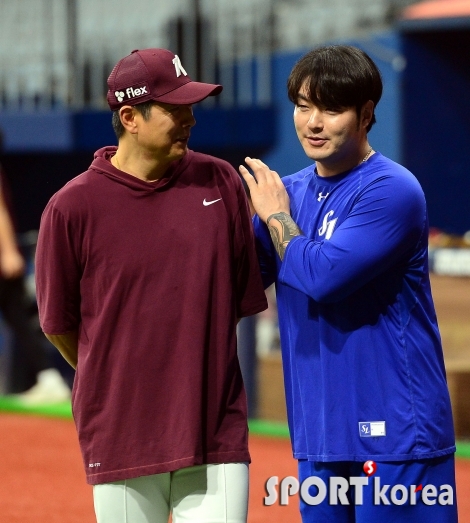 박병호, 홍원기 감독님! 오늘 삼성 승리하게 해주세요~