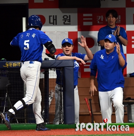 박진만 감독, 구자욱 개인최다 23홈런 축하~